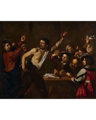 Dirck van Baburen , Christ Driving the Money Changers from the Temple, ca. 1618