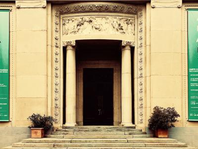 Torino, palazzina della Società Promotrice delle Belle Arti (1916): ingresso.